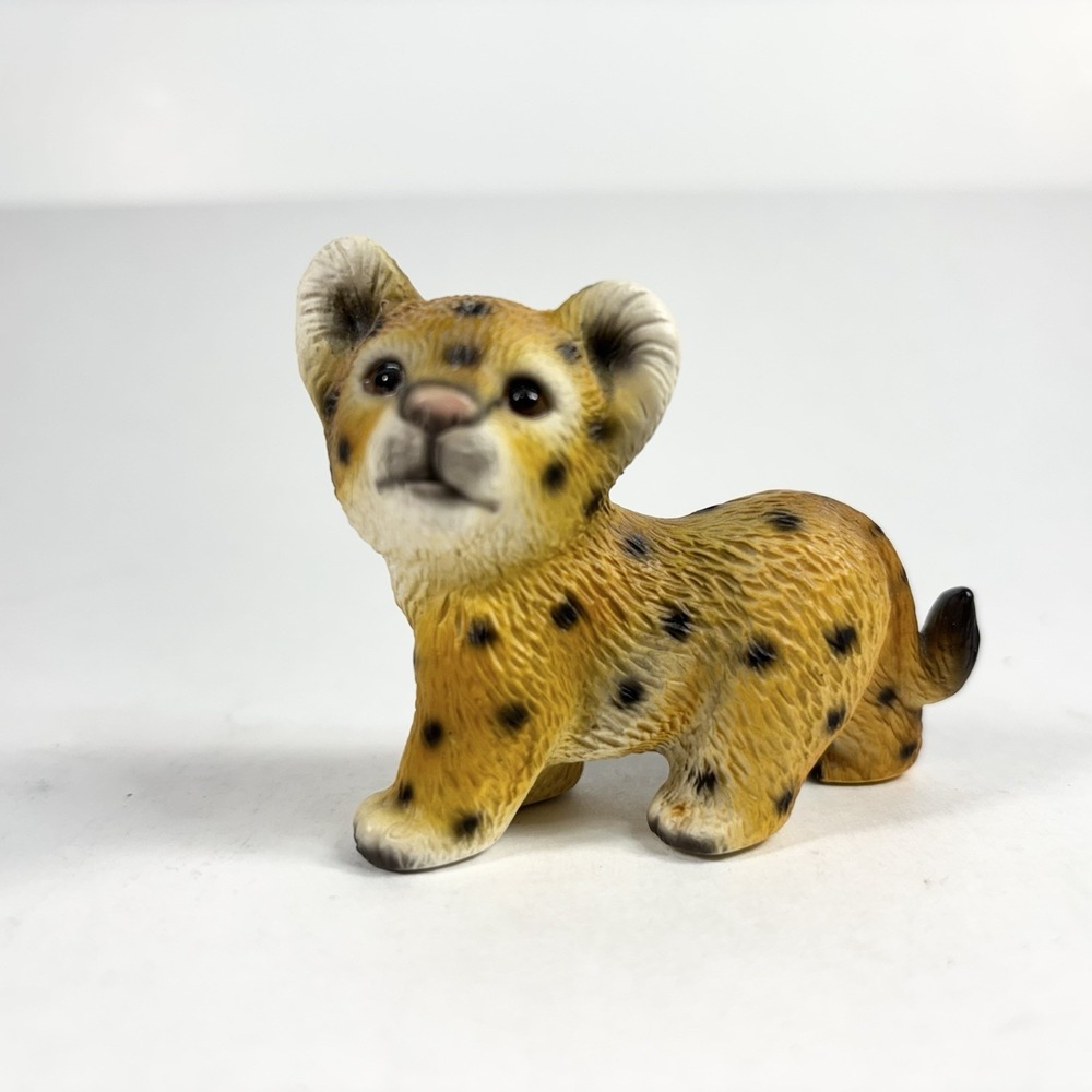 Vtg 1981 Harvey Knox Kingdom Leopard Cub Figurine Art Japan